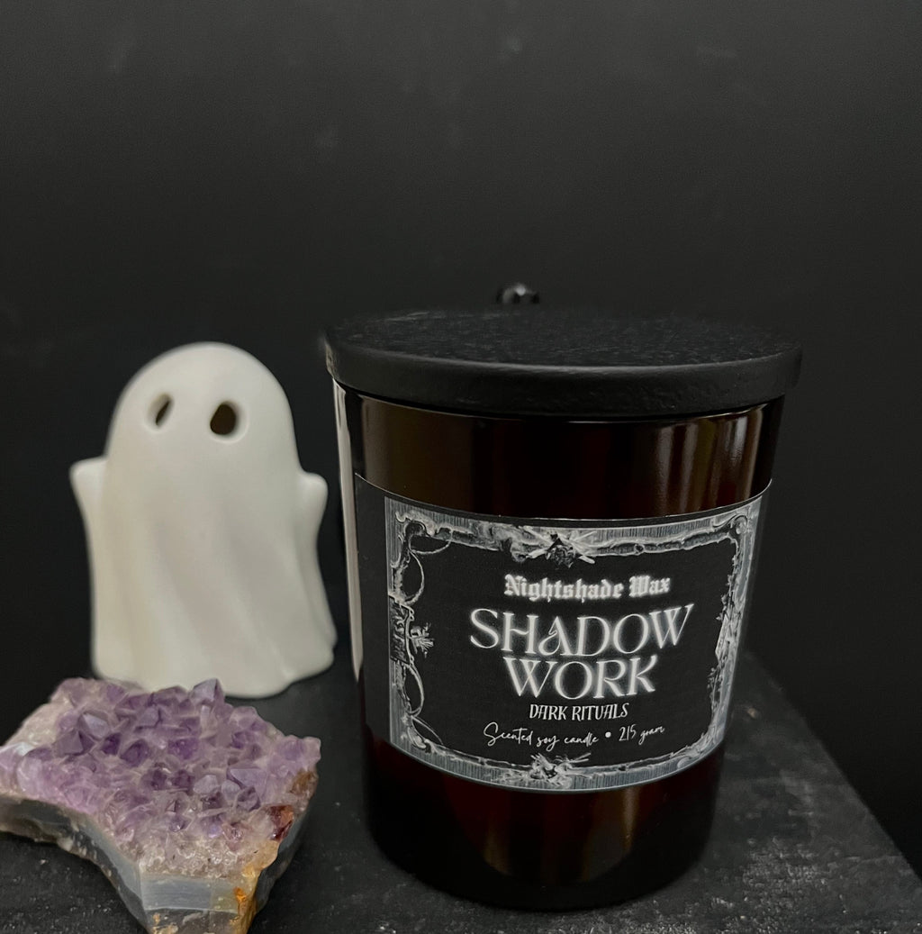 🆕 SHADOW WORK • Dark Rituals Crystal geurkaars