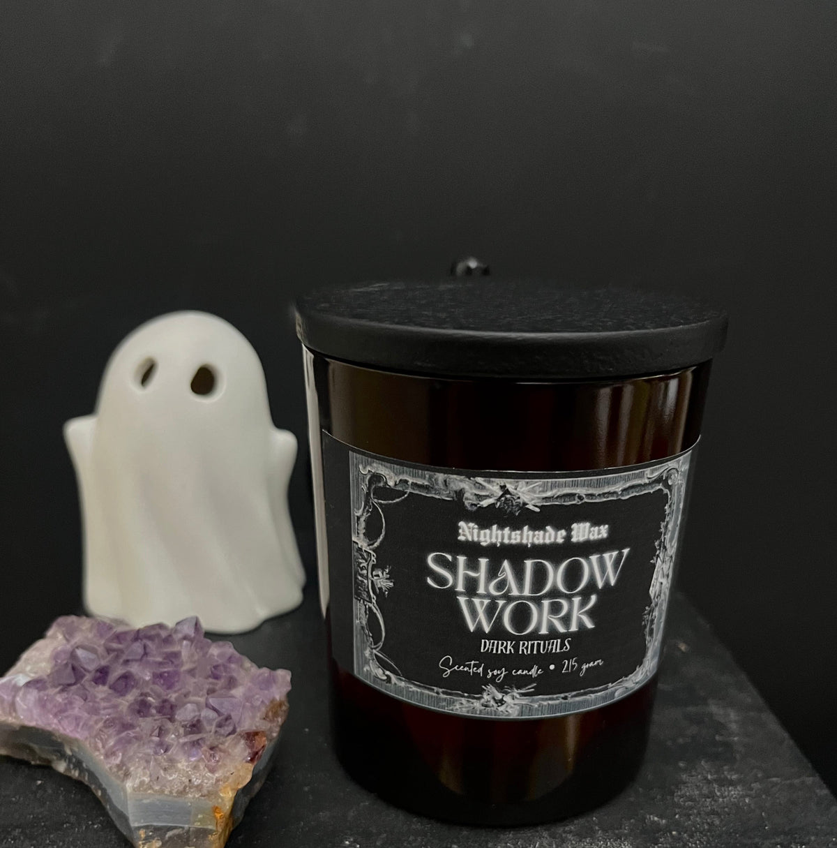 🆕 SHADOW WORK • Dark Rituals Crystal geurkaars