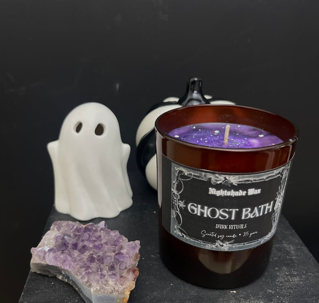 🆕 GHOST BATH • Dark Rituals Crystal geurkaars